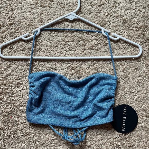 Tops - Whitefox Boutique Cross My Mind Top Blue Marle